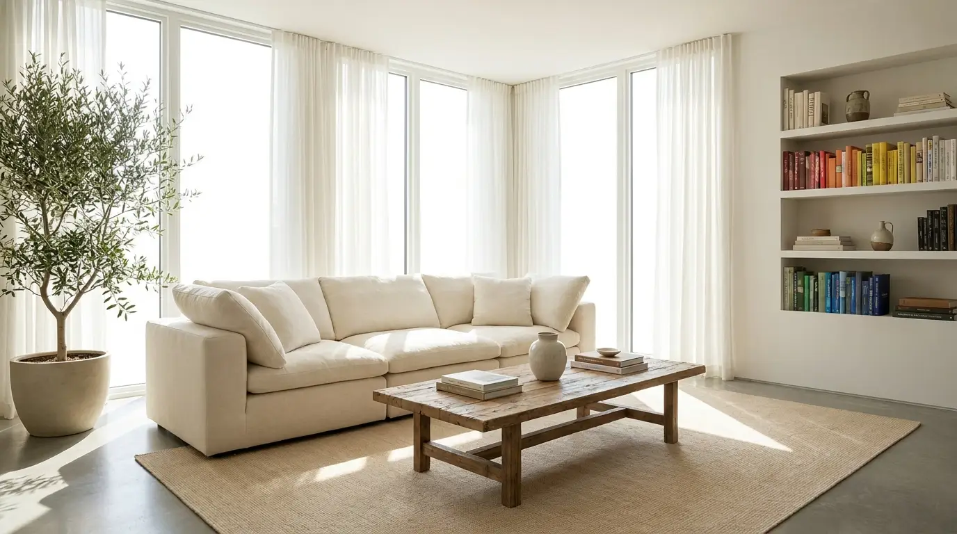 A spotless living room